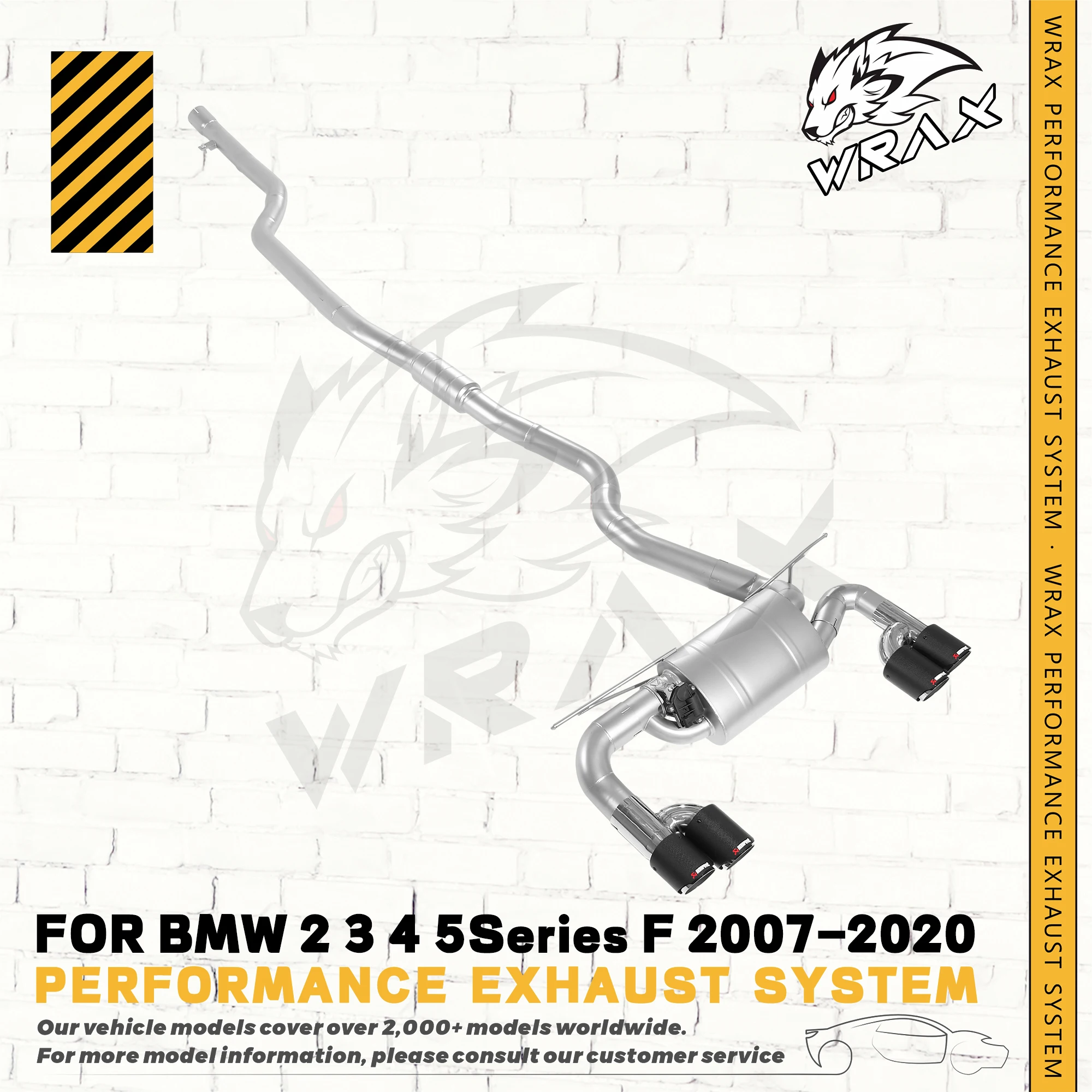

WRAX performance exhaust for BMW 2 3 4 5Series F 2007-2020 stainless steel catback muffler with valve