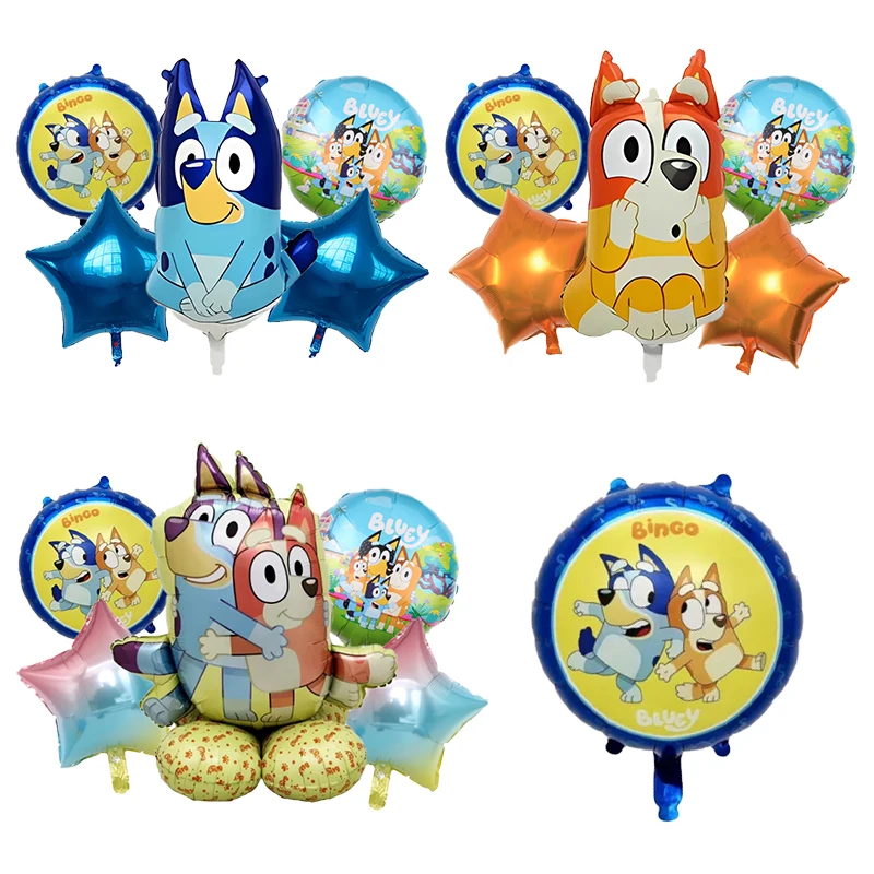 

Blueyes Birthday Balloons New Kawaii Bingos Airballoon Classic Toy Gender Reveal Baby Shower Wedding Party Decoration Kids Gift