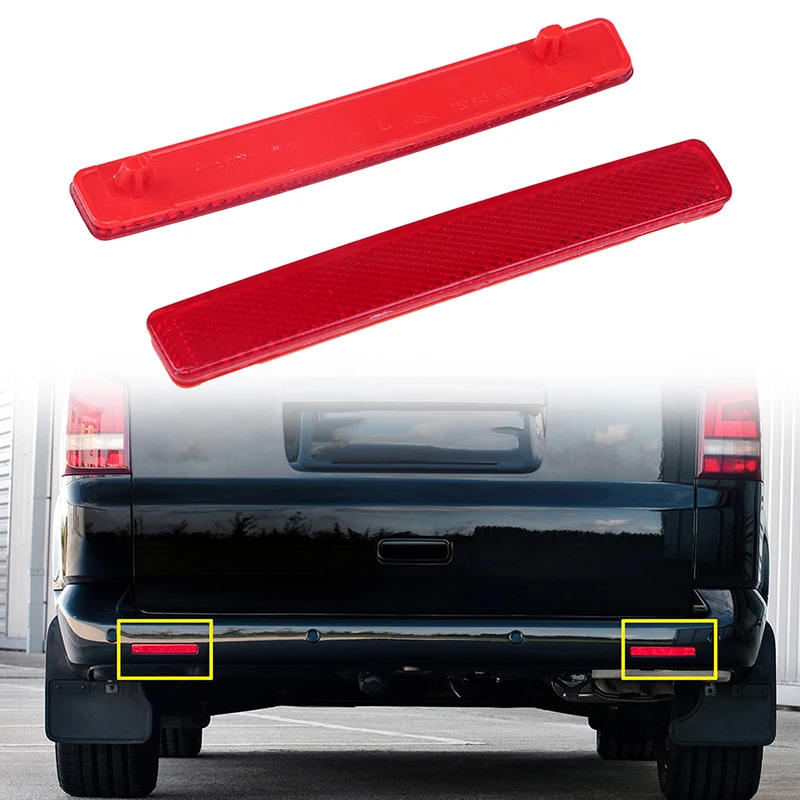 Car Rear Bumper Reflector Warning Reflective Cover 7E0 945 106 For VW Caravelle (T5) 2003 2004 2005 2006 2007 2008 2009-2015 