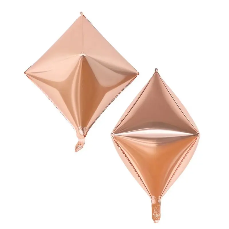2pcs 22inch Rose Gold Silver rhombus Foil balloon happy Birthday Party decorations Wedding Baby Shower helium Globos Supplies