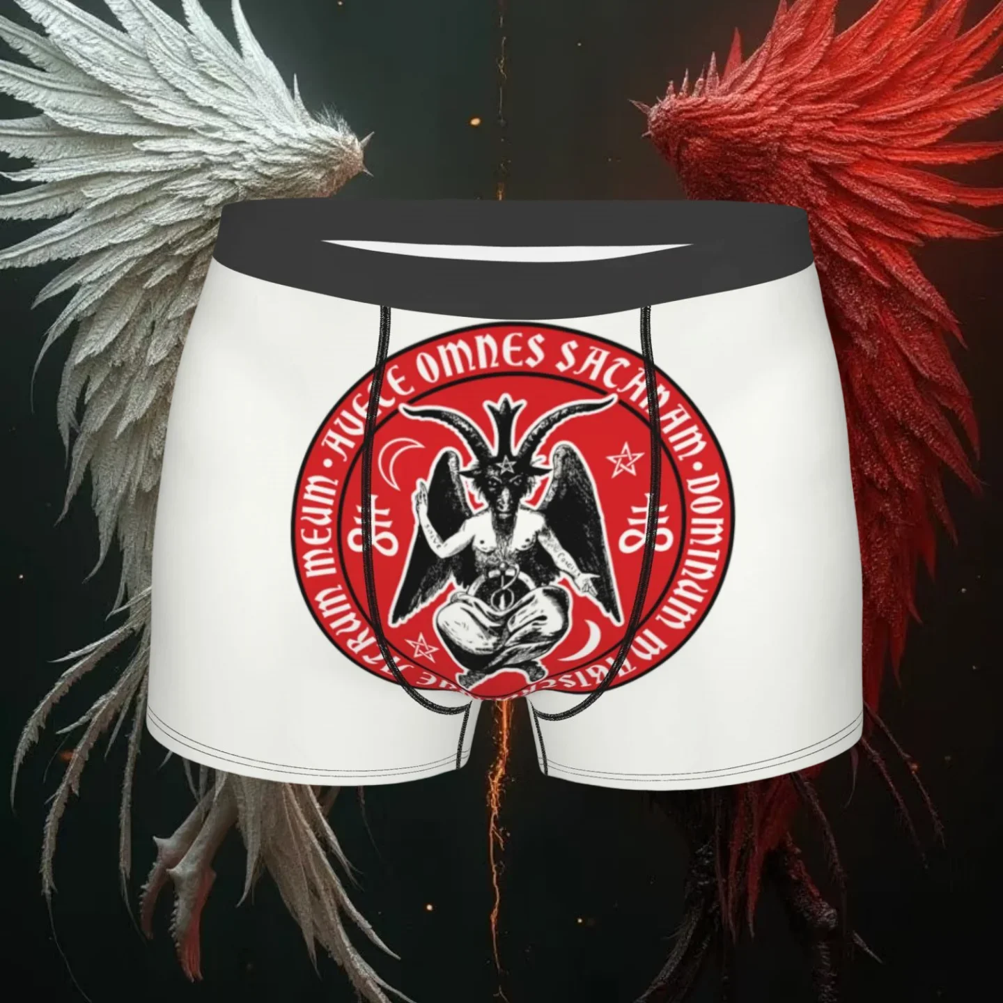 

Hot Selling Summer Satan Devil Mysterious Niche Printed Men's Underwear Breathable and Comfortable Inner Wear Flat Corner Pants