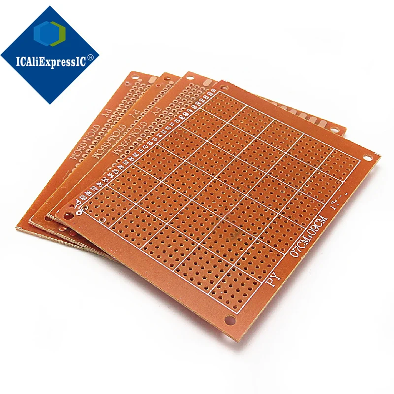 5 stuk Universele experimentele board 7*9 7x9 CM enkelzijdig bakeliet PCB printplaat geel-bruin gewone board