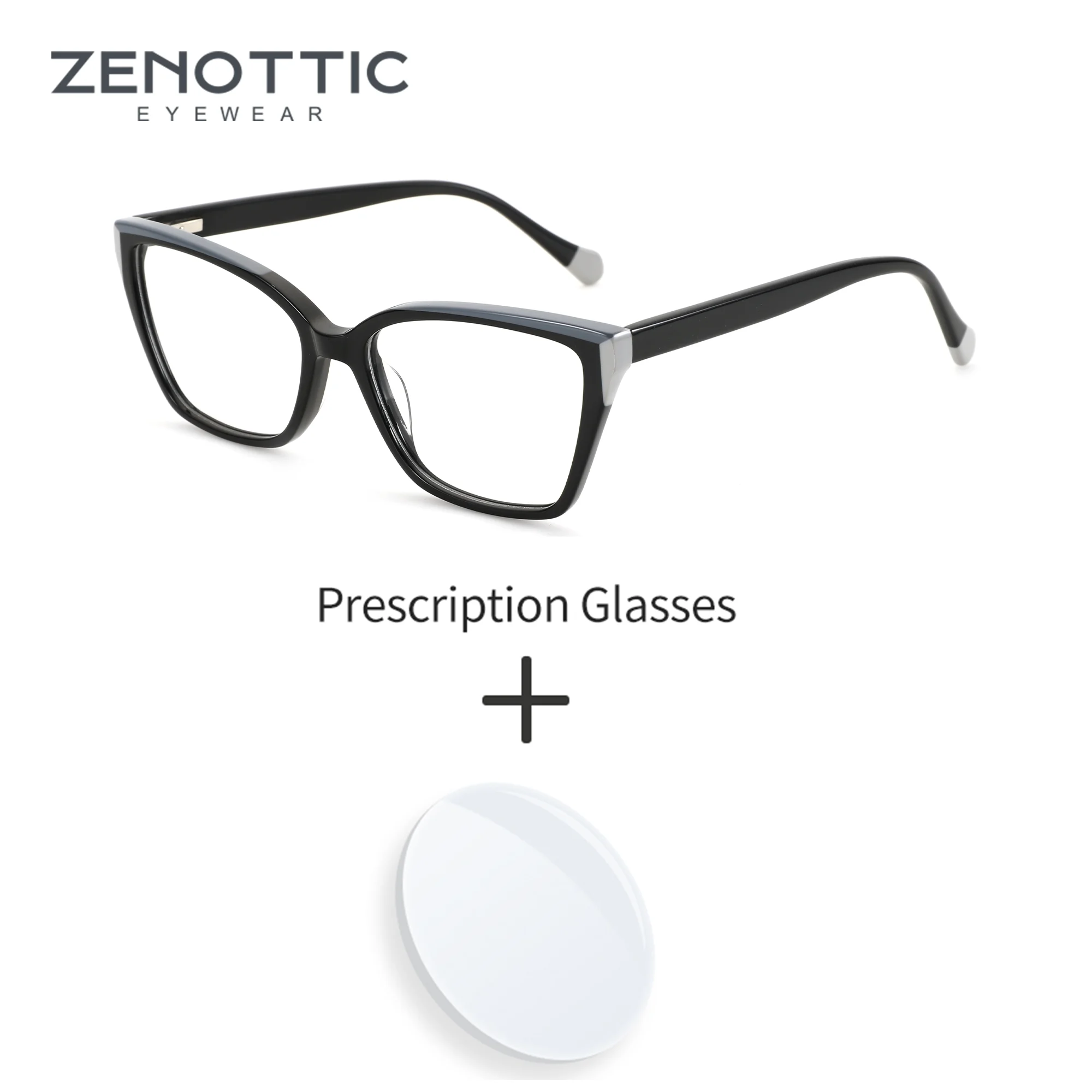 

ZENOTTIC S Size Trend Acetate Butterfly Design Prescription Glasses For Women Anti Blue Light Photochromic Optical Eyeglasses