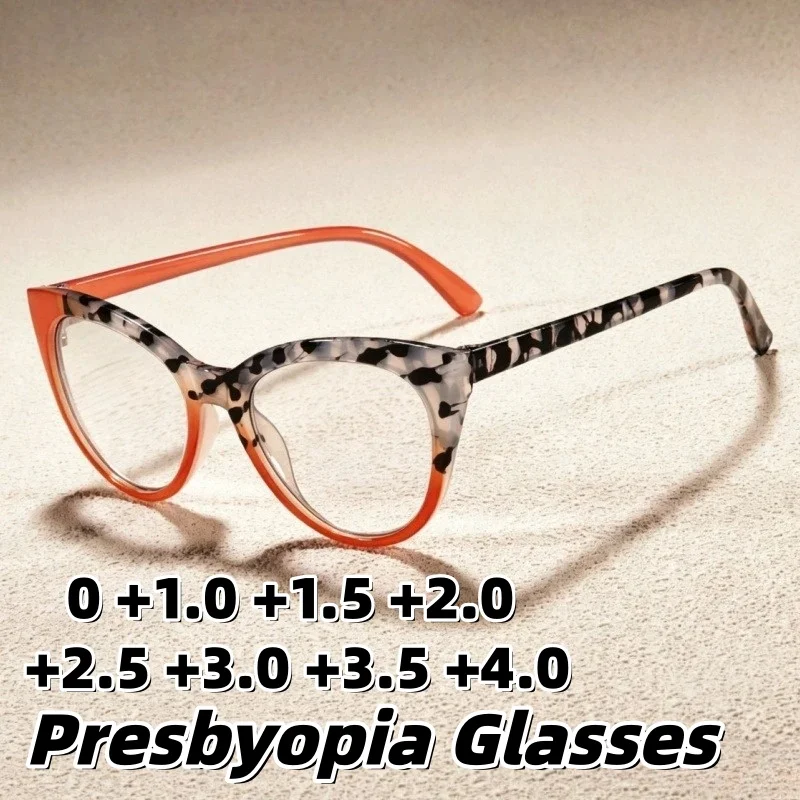 

Stylish Cat-Eye Presbyopia Glasses Women's INS Style Oversized Frames Comfortable Reading Eyewear Classic Trendy Eyewear