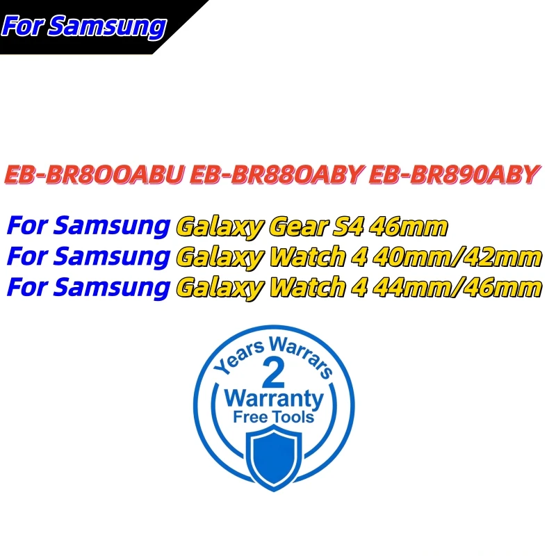 EB-BR800ABU EB-BR880ABY EB-BR890ABY Battery For Samsung Gear S4 Watch 4 40mm/42mm Watch 44mm/46mm Smart Watch Batteries+Tools