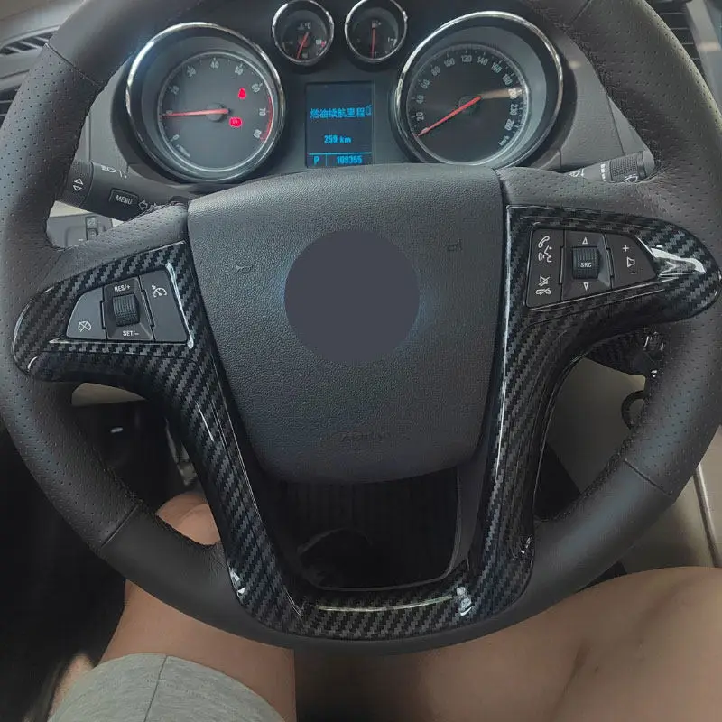 

ABS Carbon Fiber Car Styling Inner Steering Wheel Cover Trim For Buick Lacrosse 2009-2013 Regal For Chevrolet Equinox 2010-2016