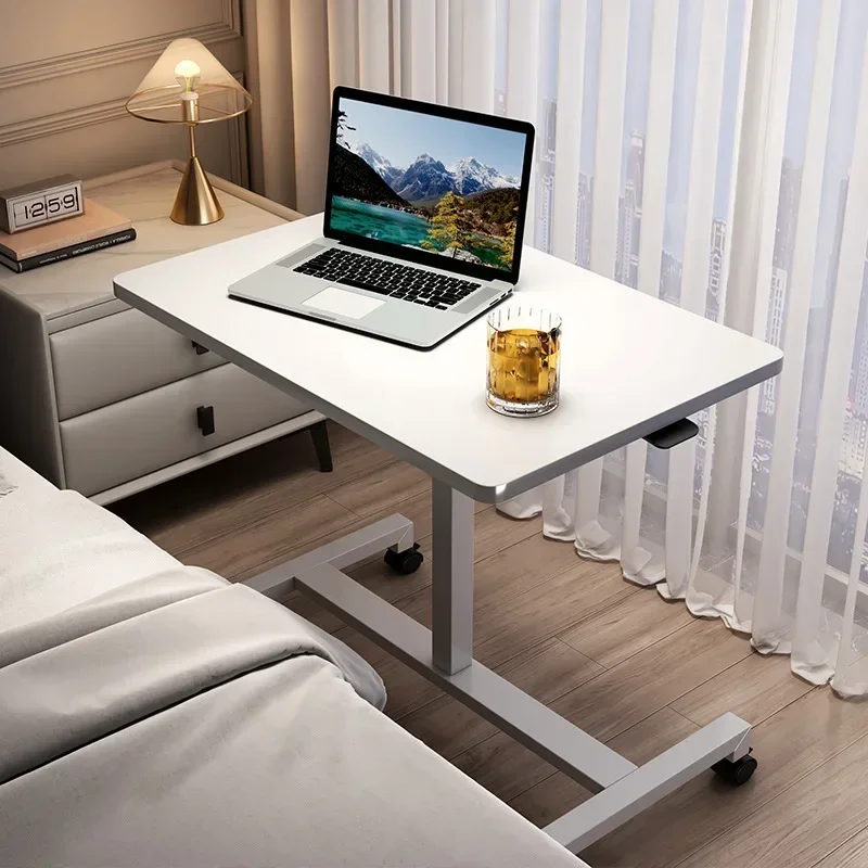 Modern Rolling Cart Overbed Bedside Table Adjustable Height Laptop Desk Medical Home Bed Tray Hospital Bed End Table Furniture