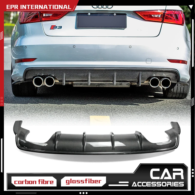 

EPR Car-Bodykits for Audi S3 Carbon Fiber MX Style Rear Diffuser (Sedan) Glossy Finish Bumper Protector Accessories Racing Trim