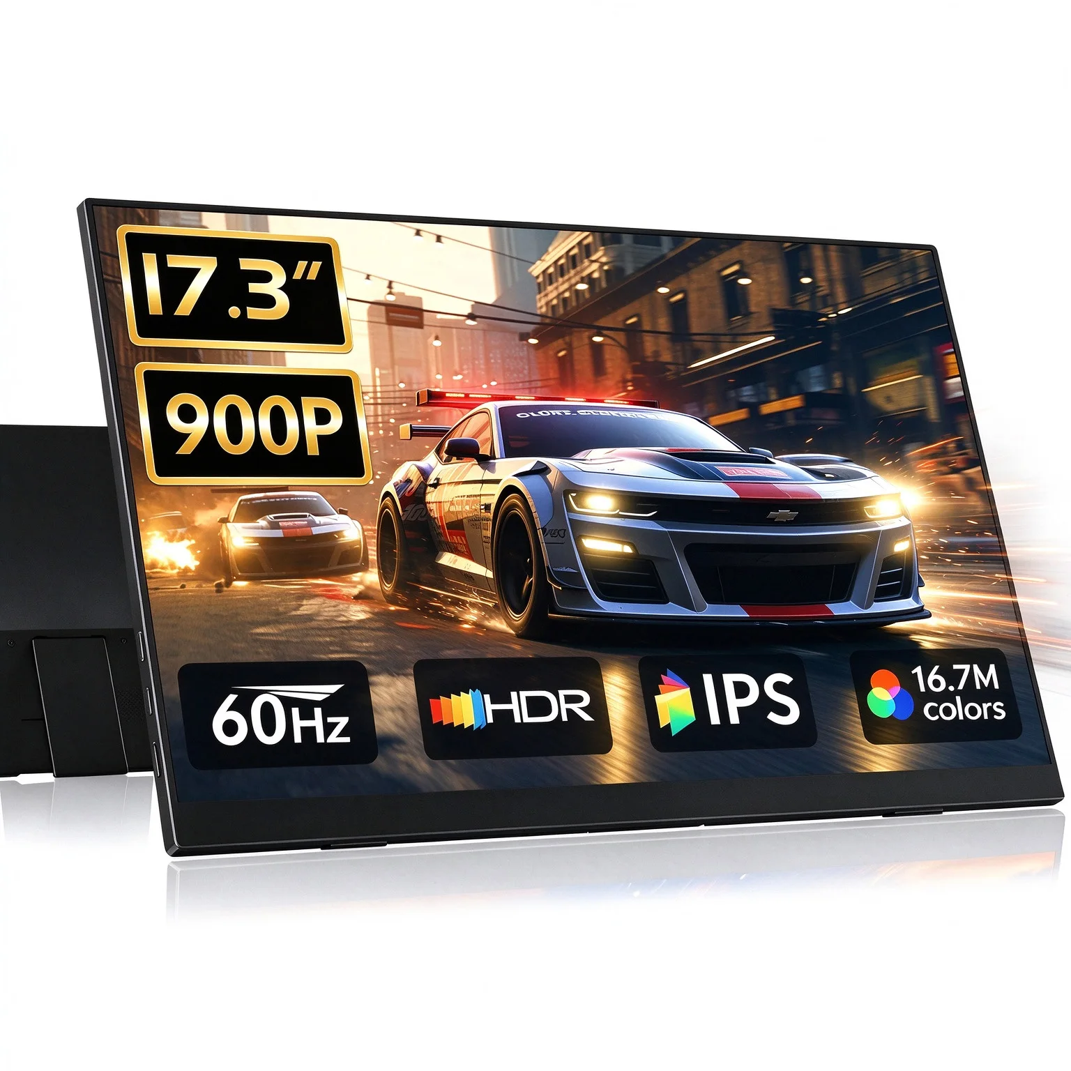 17.3 Inch HD 1600*900P Portable Monitors 72%sRGB IPS 250Nits With Type-C Mini HDMI For Phone Laptop Game Screen XBox  PS4/5 PC