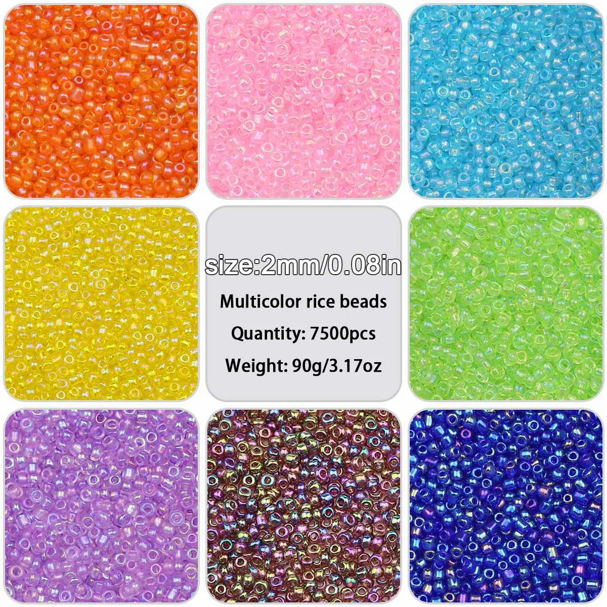 Glass Seed Small Meter bead Spacer 2mm 1500pcs 18g Loose Beads For Jewelry Making Pendants Bracelet Earring DIY Accessories