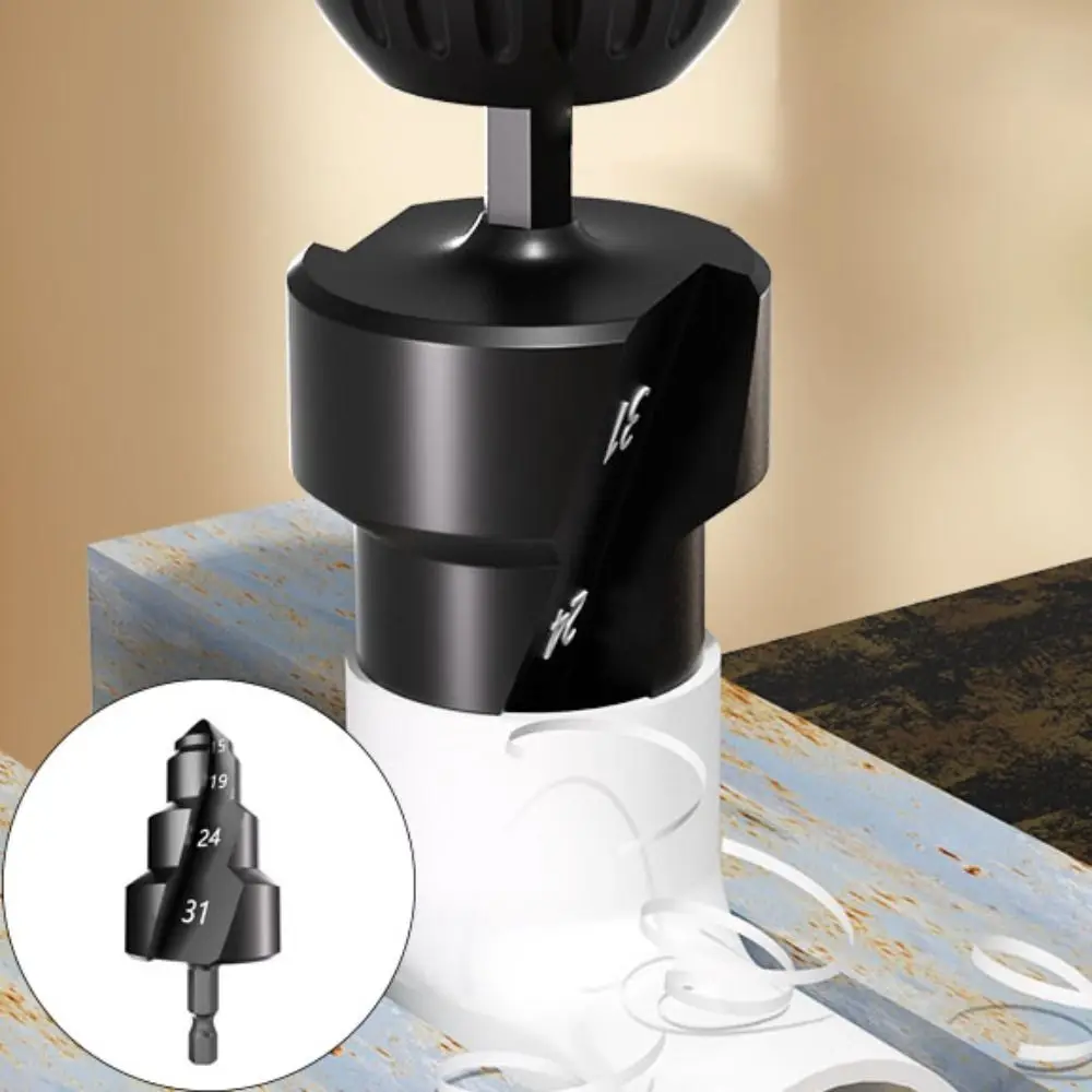 

1/2" 3/4" 1" PPR Lifting Stepped Drill Bit Hex Shank Reaming Water Pipe Expansion Drill Bit High Hardness Spiral Hole Opener