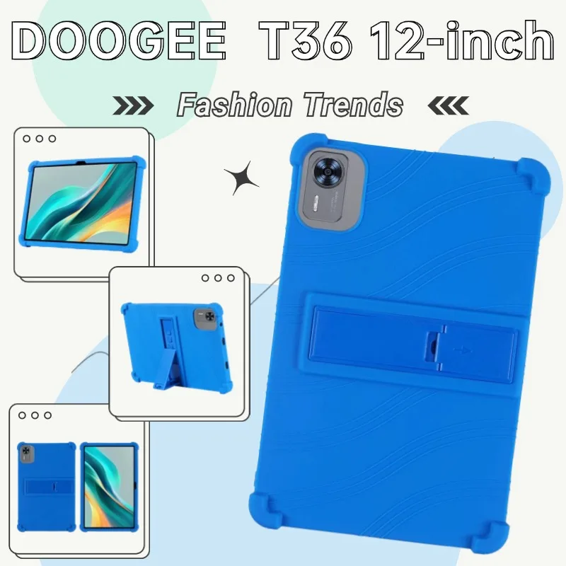 Silicone Cover For DOOGEE T36 12 Inch Tablets PC Case Soft Silicon Stand Shockproof
