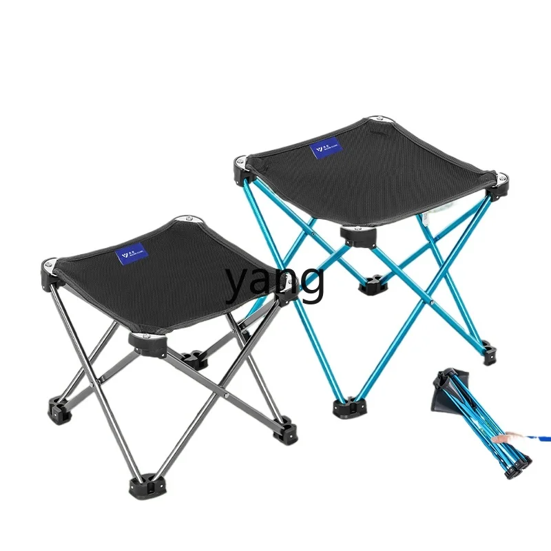 LH Aluminum Alloy Portable Chair Home Outdoor Camping Fishing Chair Folding Small Bench