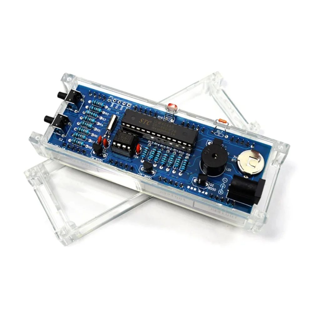 مجموعة الساعة الإلكترونية DIY، ساعة رقمية LED متعددة الوظائف مع 51 MCU، الوقت، التنبيه، مشروع تجميع عرض التاريخ ودرجة الحرارة
