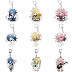 Bocchi The Rock! Gotoh Hitori Plastic Anime Keychain Ijichi Nijika Kita Ikuyo Bag Tag Parts Baji Accessories