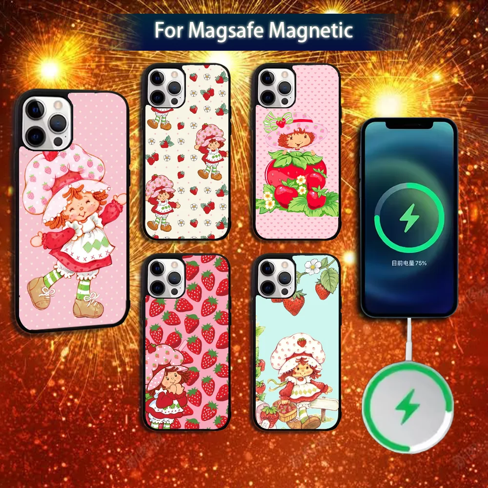 

cute strawberry shortcake Phone Case For iPhone 16e,16,15,14,13,12,11,Plus,Pro,Max,Mini Magsafe Magnetic Wireless Charging