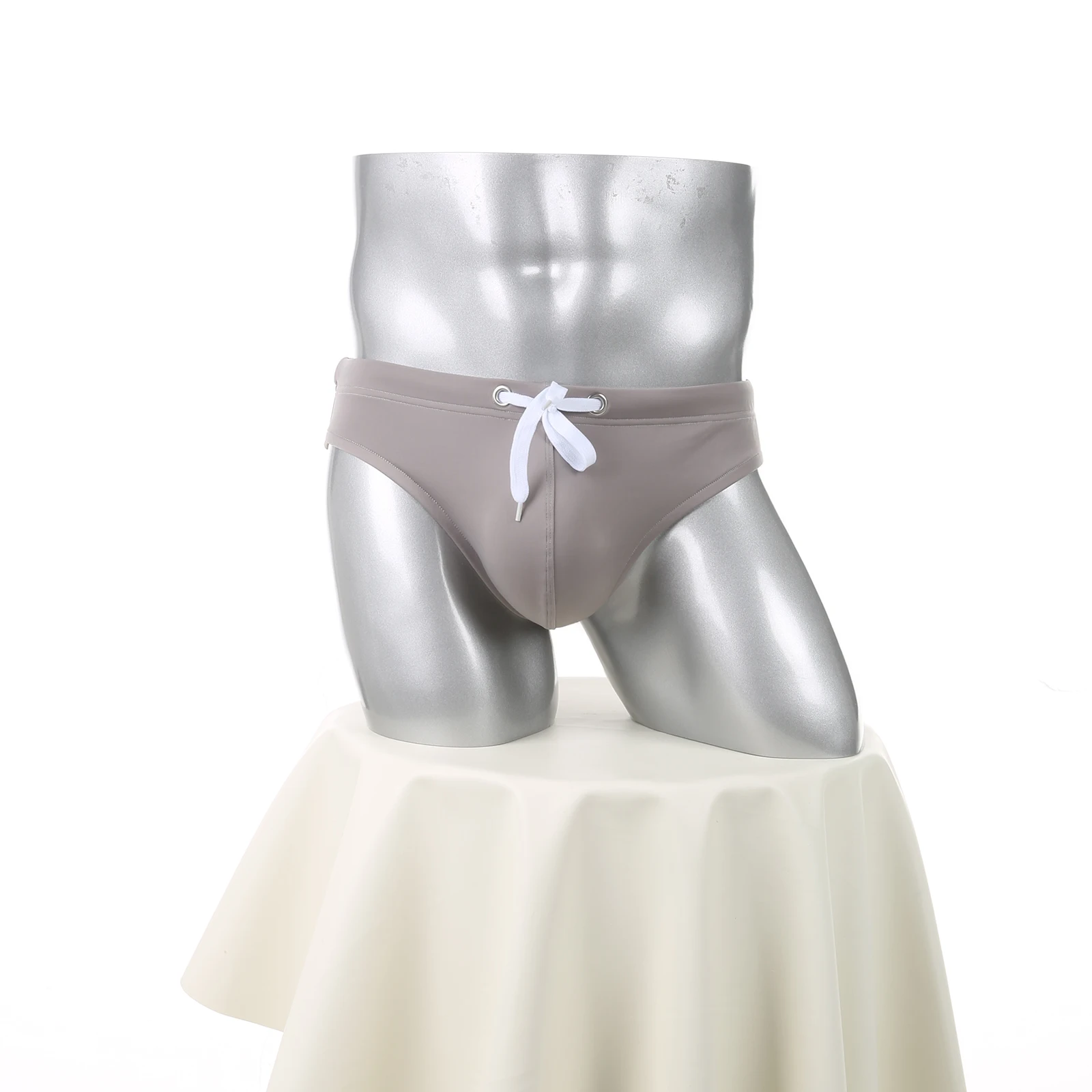 Herren-Slips mit niedriger Taille, Bikini-Unterwäsche mit Kordelzug, sexy Unterwäsche, weiche U-förmige Unterhose, lässiger Slip, klassisch für den Alltag – Detail 23