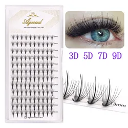 AGUUD Premade Wispy Fan Lashes Russia Volume Fans Eyelash Extension 3D/5D/7D/9D Individual Sandwich Faux Mink Spike Lash Cluster