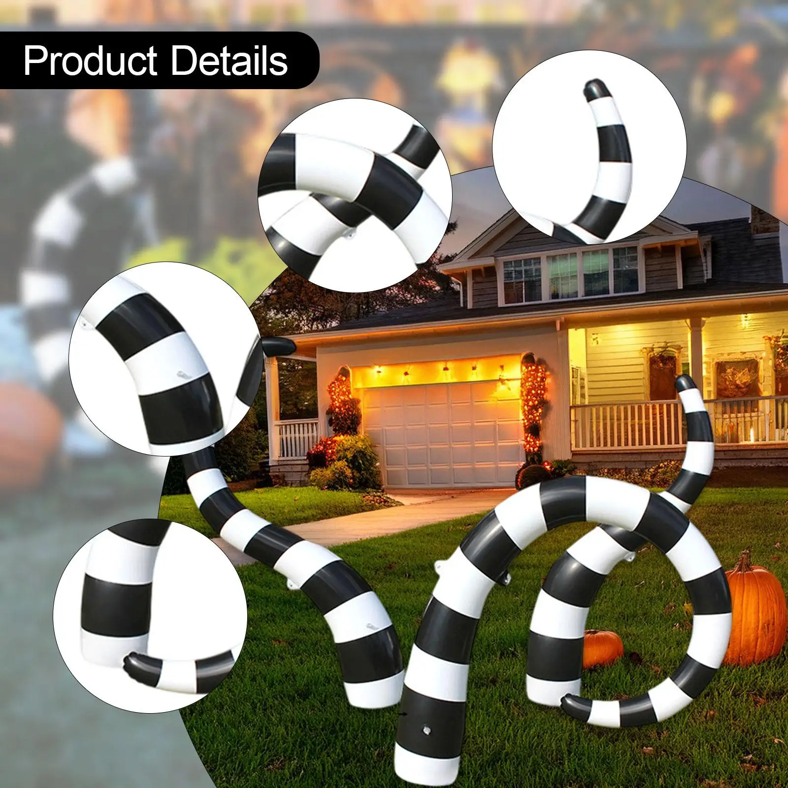 

Halloween Inflatable Sandworm Halloween Decoration Decorative Outdoor Decoration for Outside Yard Courtyard Haunted House