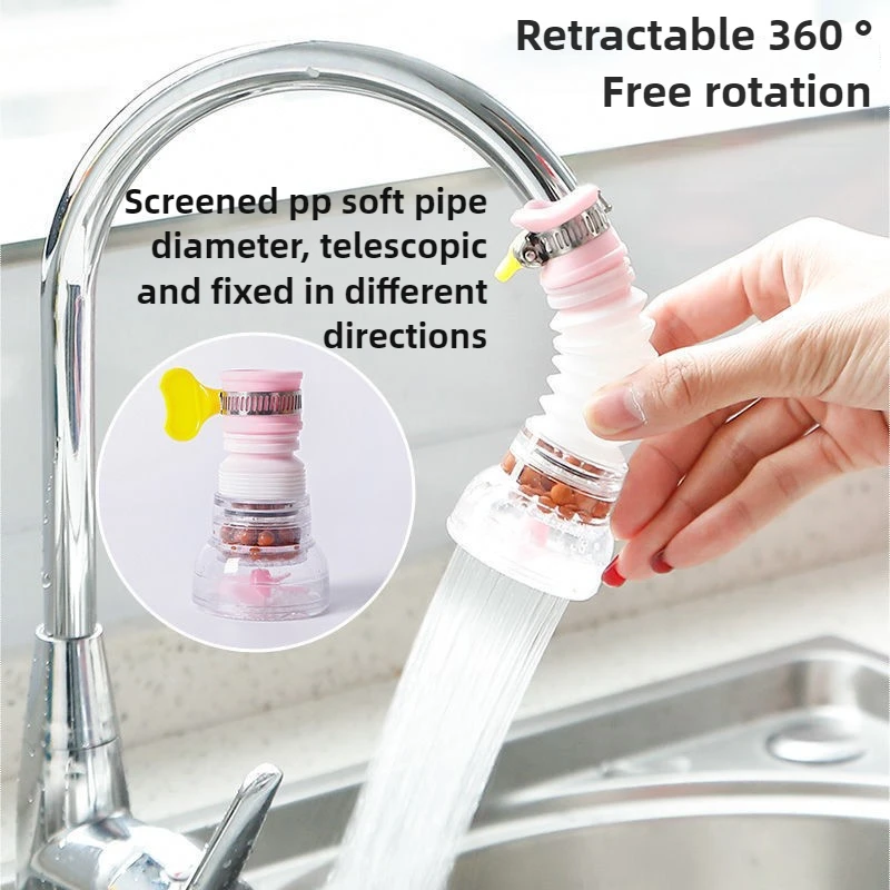 Water Filters Faucet Filter Showers Home Kitchen Bathroom Faucet Splashproof Sprinkler Extension Water Saver Home Appliances