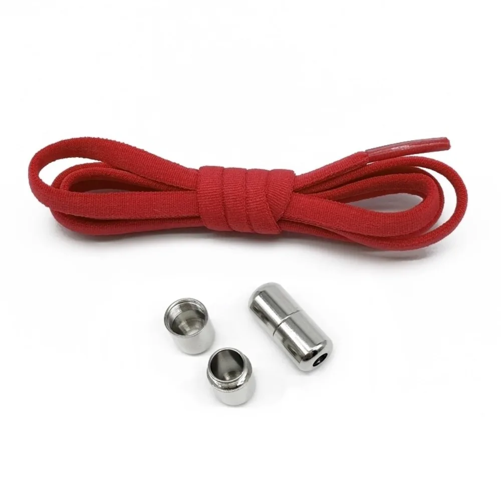 Semicircle No Tie Shoelaces Elastic Metal Lock Lazy Laces Adjustable One Size Fits All Sport Shoelaces Shoes Accessories