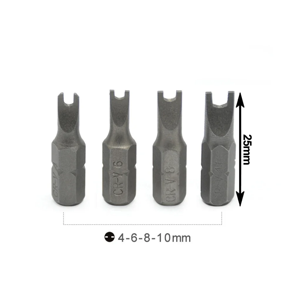 10pcs U-Shaped Batch Head Magnetic Screwdriver Bit Set 1/4In Hex Shank 25mm Screw Driver Bits Special-shaped Screwdriver ﻿