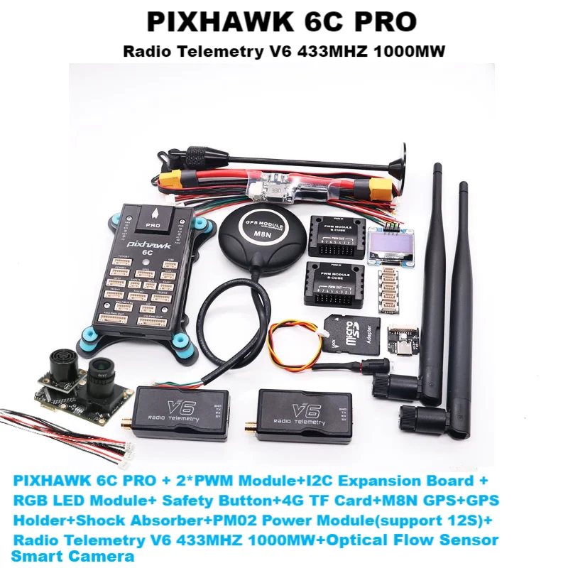 PIXHAWK PX4 2.4.8/PRO/6C PRO PX4FLOW PIX 32 وحدة تحكم في الطيران الطيار الآلي مع 4G SD AN Quadcopter Ardupilot ArduPlane ArduRover