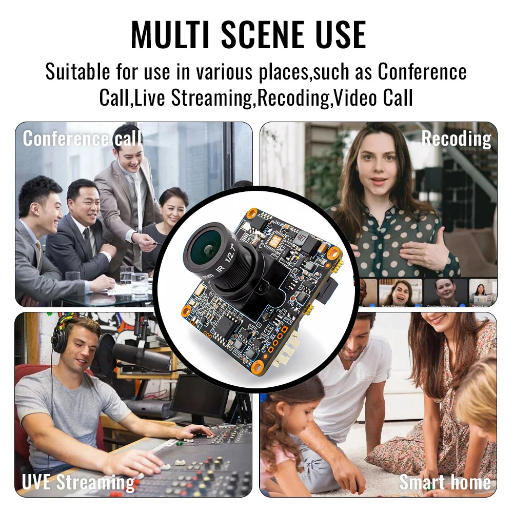 WGWK IP Camera Module 2MP 1080P High Speed 60FPS 1.8mm 2.1mm Ultra Webcam Board For Industrial Network Onvif POE Security Camera