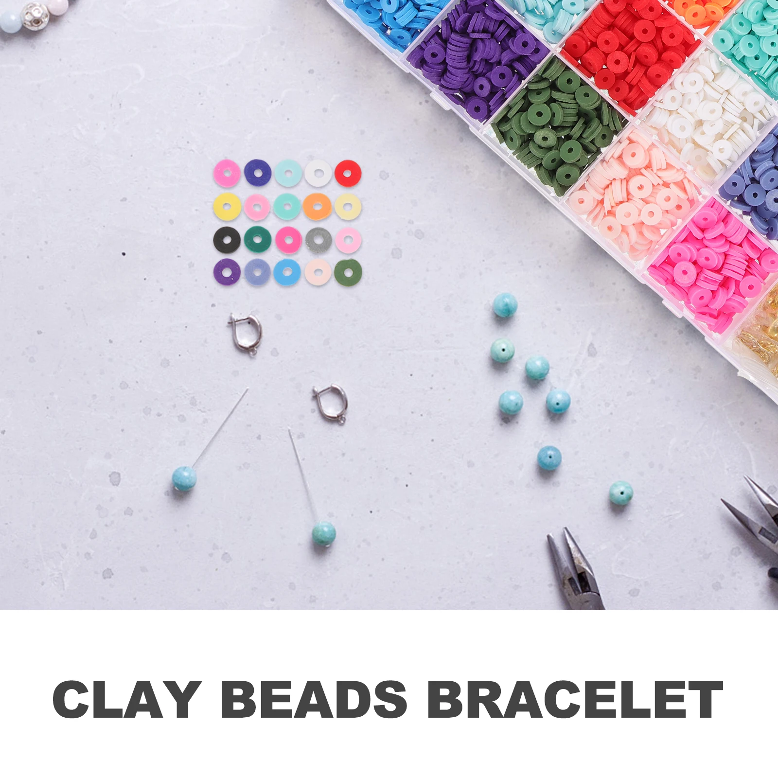 

Clay Beads for Jewelry Making Polymer Clay Kit DIY Bracelet Letter Beads Set Necklace Accessories Craft Supplies