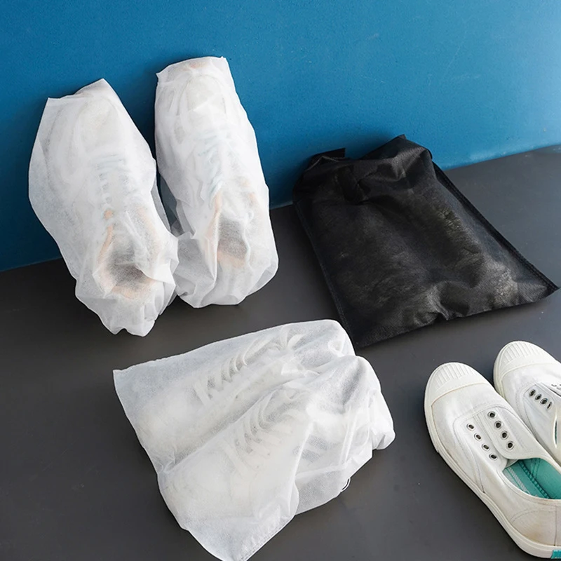 Cubiertas antipolvo para zapatos, paquete de bolsas de almacenamiento con cordón para organización del hogar, a prueba de polvo, de viaje, 10 piezas