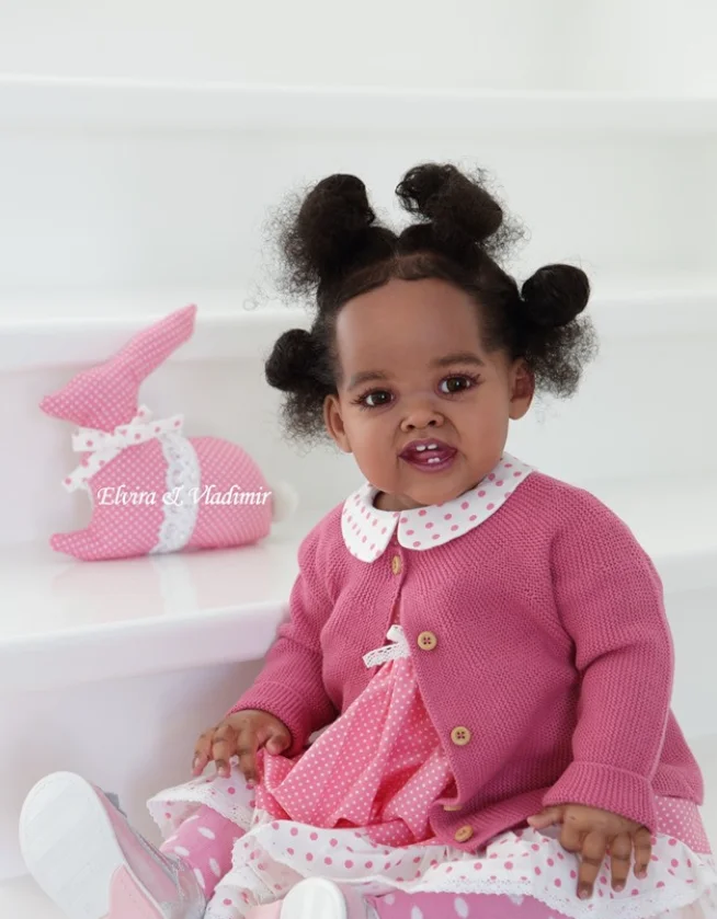 28inch Huge Size Reborn Toddler Doll Tanned Skin Tone Doll Finished Painted Doll Parts for Girls Bebe