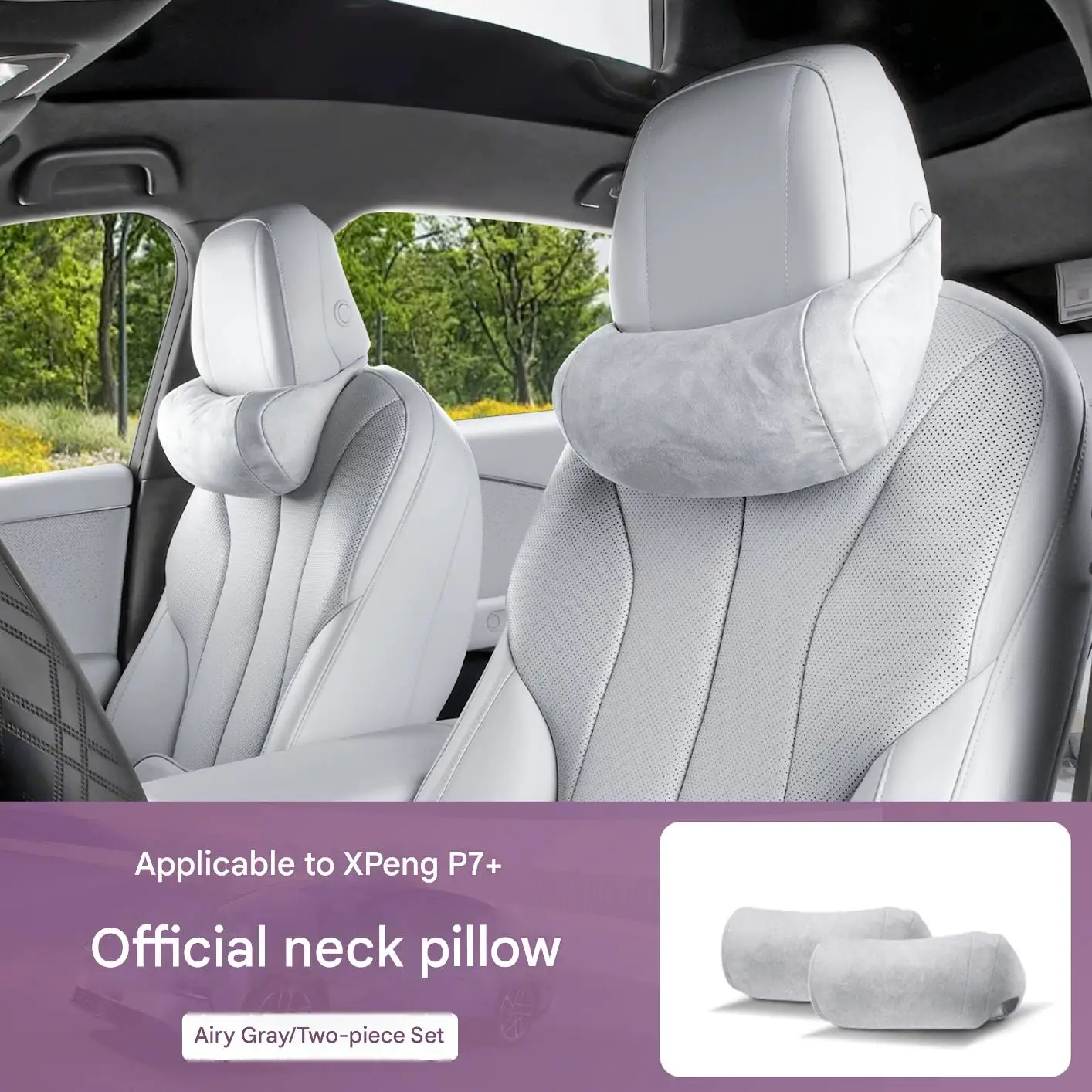 [Fast Shipping] XPENG P7+ Dedicated Neck Pillow Relieves Fatigue and Ensures Comfortable Driving