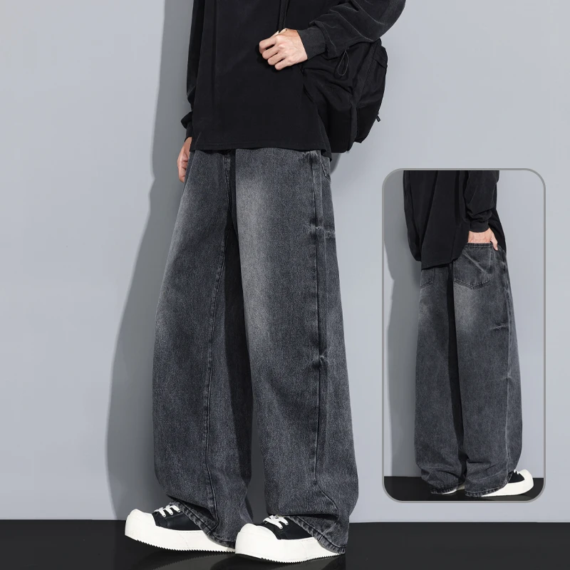 خمر الخريف الرجال الجينز موضة عادية الكورية طالب بلون السراويل شخصية غسل الذكور الدنيم السراويل