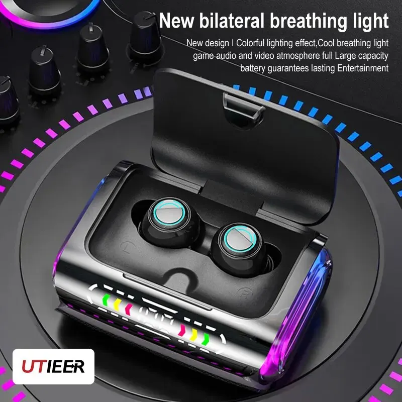 Dx-01 Color Screen Digital Display Wireless Bluetooth In-Ear Sports Breathing Light Stereo Surround Sound Effect