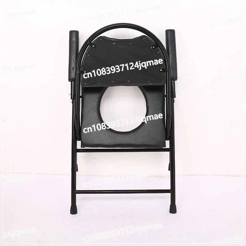 Portable multifunctional elderly toilet, thickened folding seat for disabled, pregnant woman shower chair