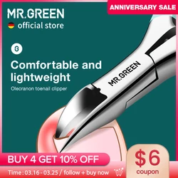 MR.GREEN-cortaúñas encarnadas, cortador de uñas de los pies, herramientas de pedicura de acero inoxidable, corrección de uñas de punta gruesa, profunda en ranuras para uñas