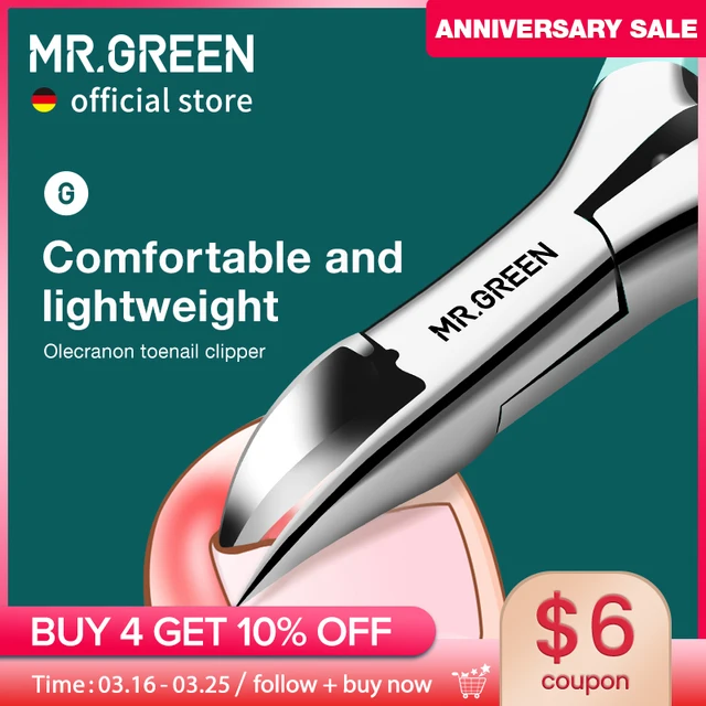 MR.GREEN wrastające obcinacz do paznokci obcinacz do paznokci narzędzia do Pedicure ze stali nierdzewnej grube palce korekta paznokci głęboko w rowki paznokci