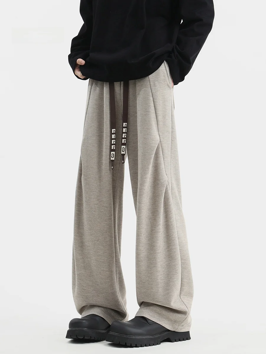 

American Sle Paratrooper Pants Men's Autumn Winter Heavy Du Sport Twill Sweatpants Straight Leg Drape Casual Long Trousers