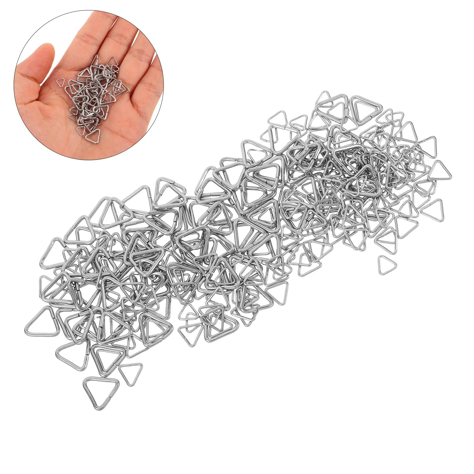 

240pcs Triangle Jump Rings Stainless Steel Jewelry Findings Closed Hook Rings For Diy Earrings Bracelet Necklace Charm