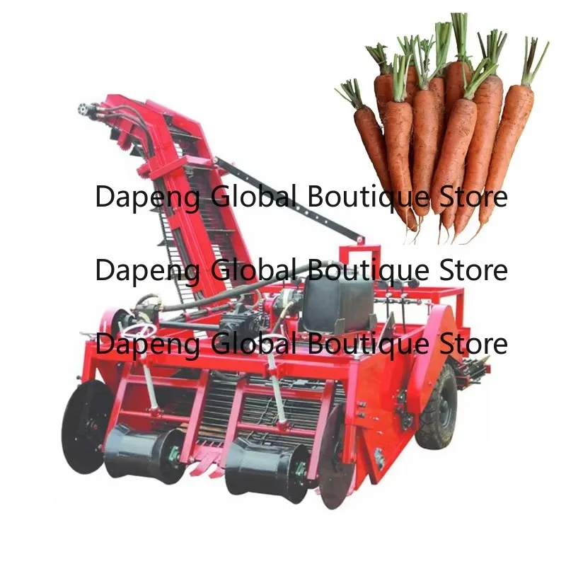 Agricultural Mini Harvest Machinery 2 Rows Carrot Potato Digger Harvesters Machine World Harvester Machine
