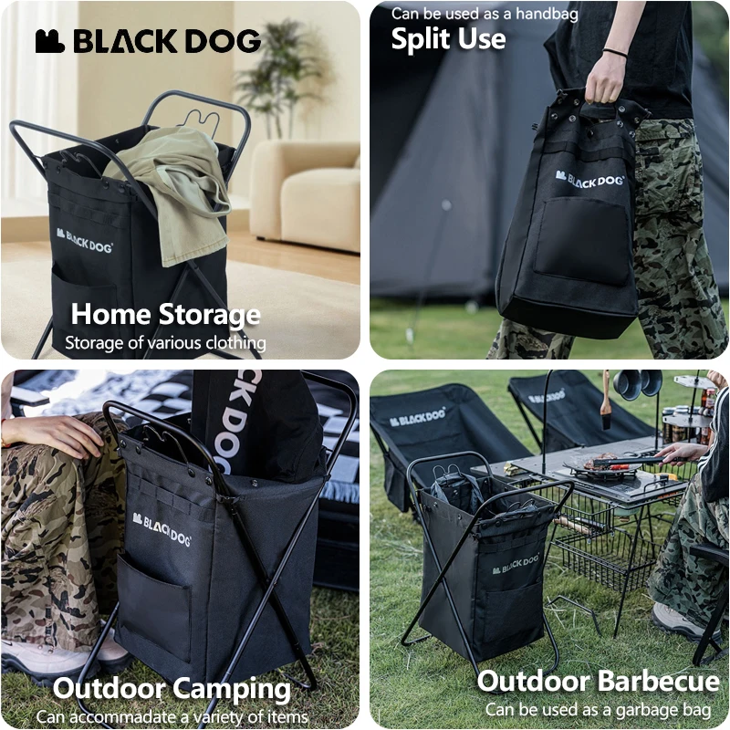 Naturehike Blackdog Multifunctional Organizer Box Outdoor Camping Storage Bag Trash Bin Home Folding Laundry Basket Handbag Box