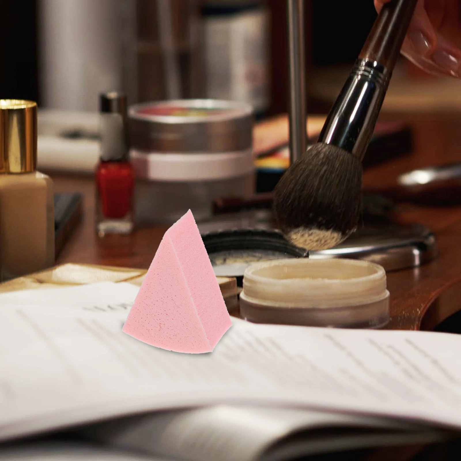 2 conjuntos de esponjas de maquiagem cunhas de alta qualidade macio triângulo fundação liquidificador esponja aplicador de maquiagem ferramentas para natural