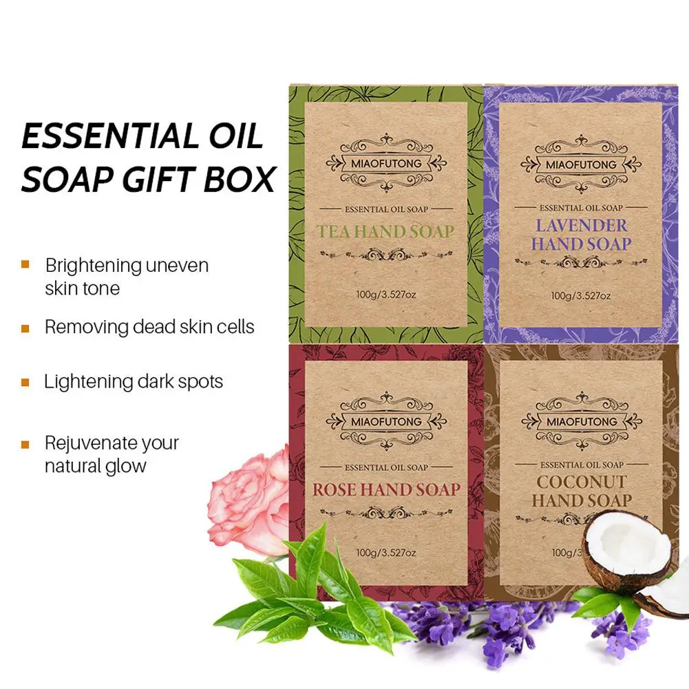 

Lavender & Rose Exfoliating Soap Bar with Essential Oils, Handmade Scrub Soap for Face & Body, Natural Skincare Gift Set