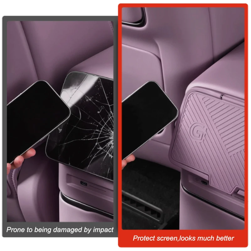 For Xpeng GX 2026 Rear Screen Silicone Protective Cover Anti-scratched Cover Car Interior Modified Accessories