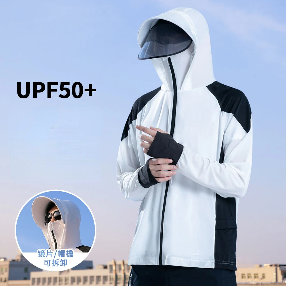 Men\'s Skin Coats UPF 50+ UV Sun Protection Summer New Thin Breathable Fishing Ultra-Light Sportswear Hooded Outwear Male Jacket