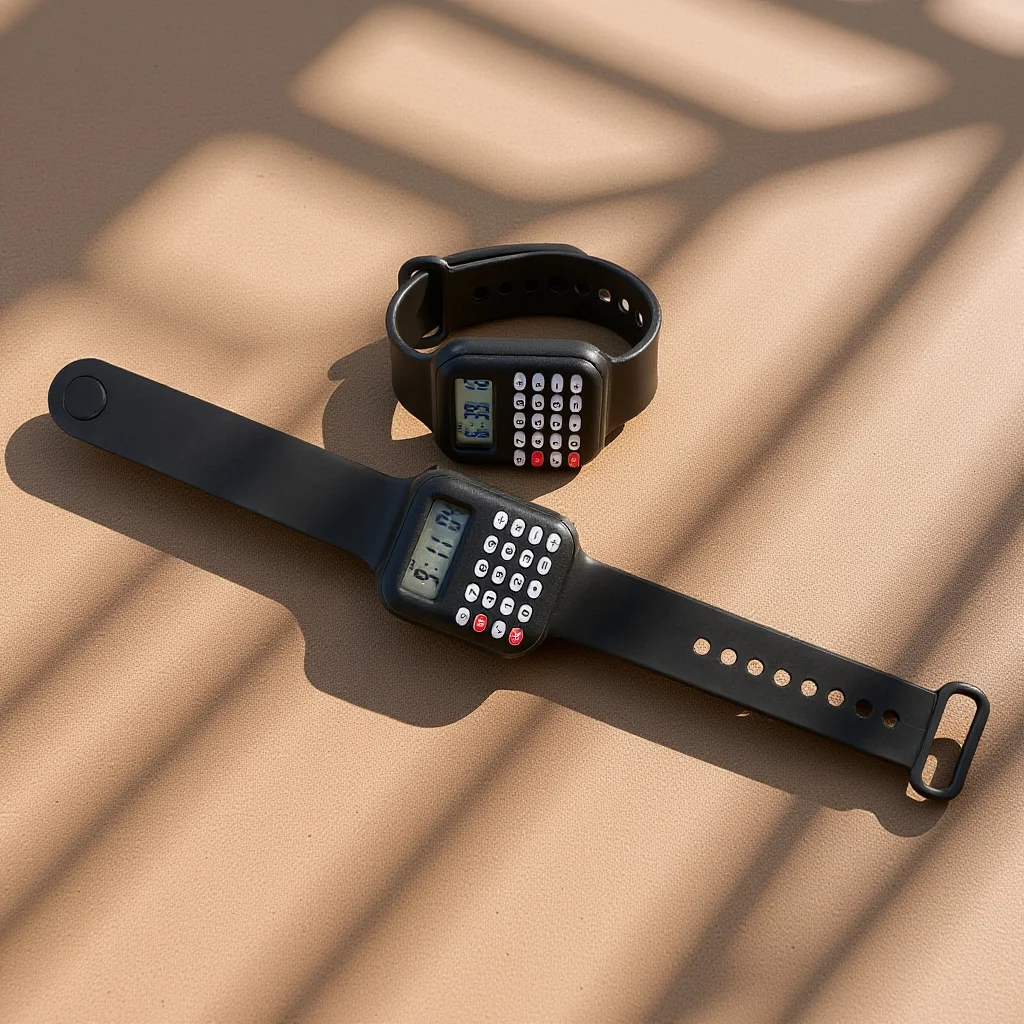 2 قطعة ساعة معصم آلة حاسبة ملحق تعلم مدمج مع رواية الوقت وممارسة الرياضيات للطلاب #6