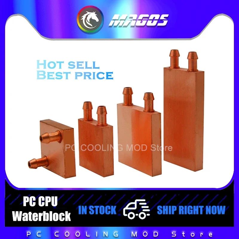 PC Water Cooling CPU GPU Cooler Northbridge Waterblock Pure Copper Universal For Intel & AMD & MCU 40*40 40*80 50*50mm