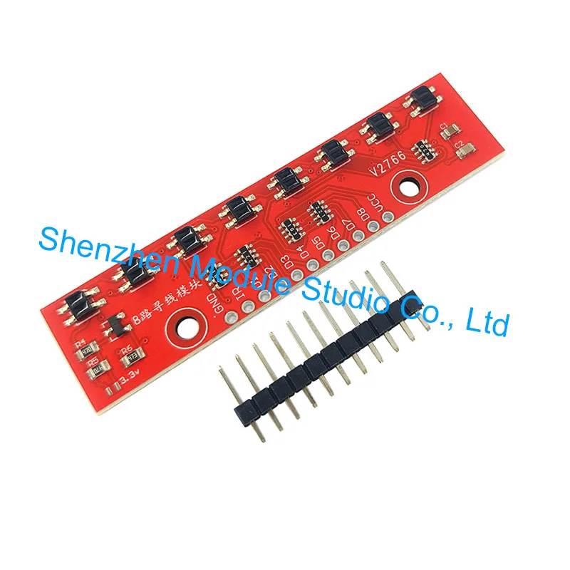 8 Channel IR Tracking Sensor Module 8 CH Infrared Line Track Trace Detect Detection Board DIY Detector forArduino Smart Car