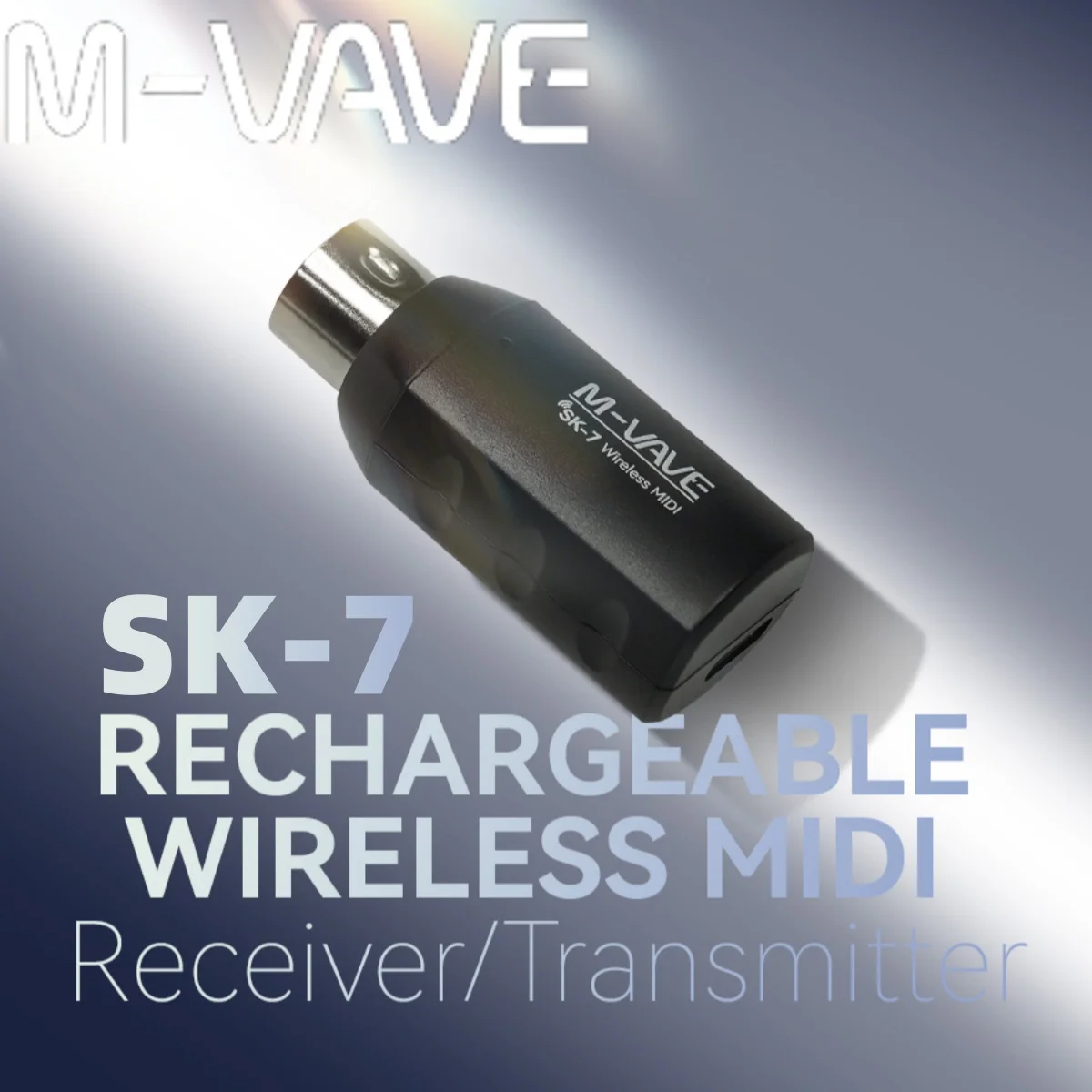 M-VAVE SK7 1/2/5/10 Wireless MIDI Adapter |2.4G|Low Latency|Plug & Play| 25-Hour Life|USB-C Recharge|for 5-Pin MIDI & USB Device