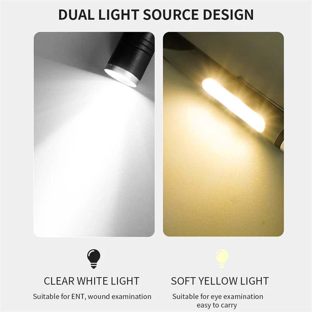 Emergency Medical Pen Light Handy First Aid Work Inspection LED Flashlight Professional Torch Lamp Doctor Nurse Pen Lighting